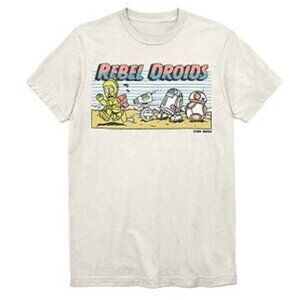 Star Wars Rebel Droids Short Sleeve T-Shirt Men's Large Multicolor NWT